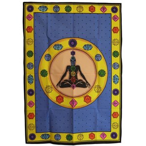 Chakra Fibrant Cotton Wall Art 70x110cm - Spiritual Home Decor