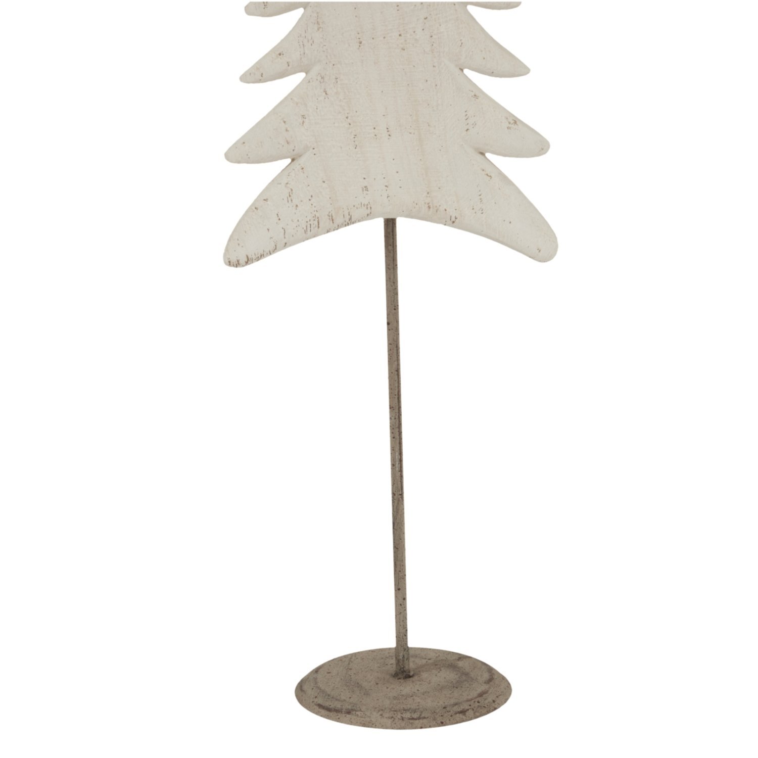 Large Whitewashed Tall Tree Sculpture For Modern Decor - White