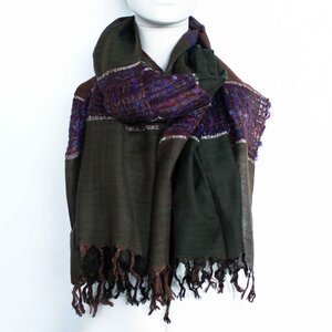 Large Indian Boho Blue Scarves - 28x72cm, Cotton, Versatile  Elegant