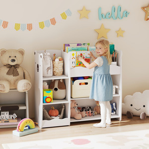 AIYAPLAY Kids Toy Storage Unit with Open Shelves for Nursery