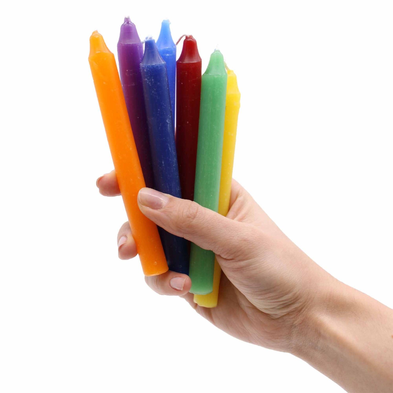 Set of 10 Purple Ritual Spell Candles for Transformation Manifestation - Purple