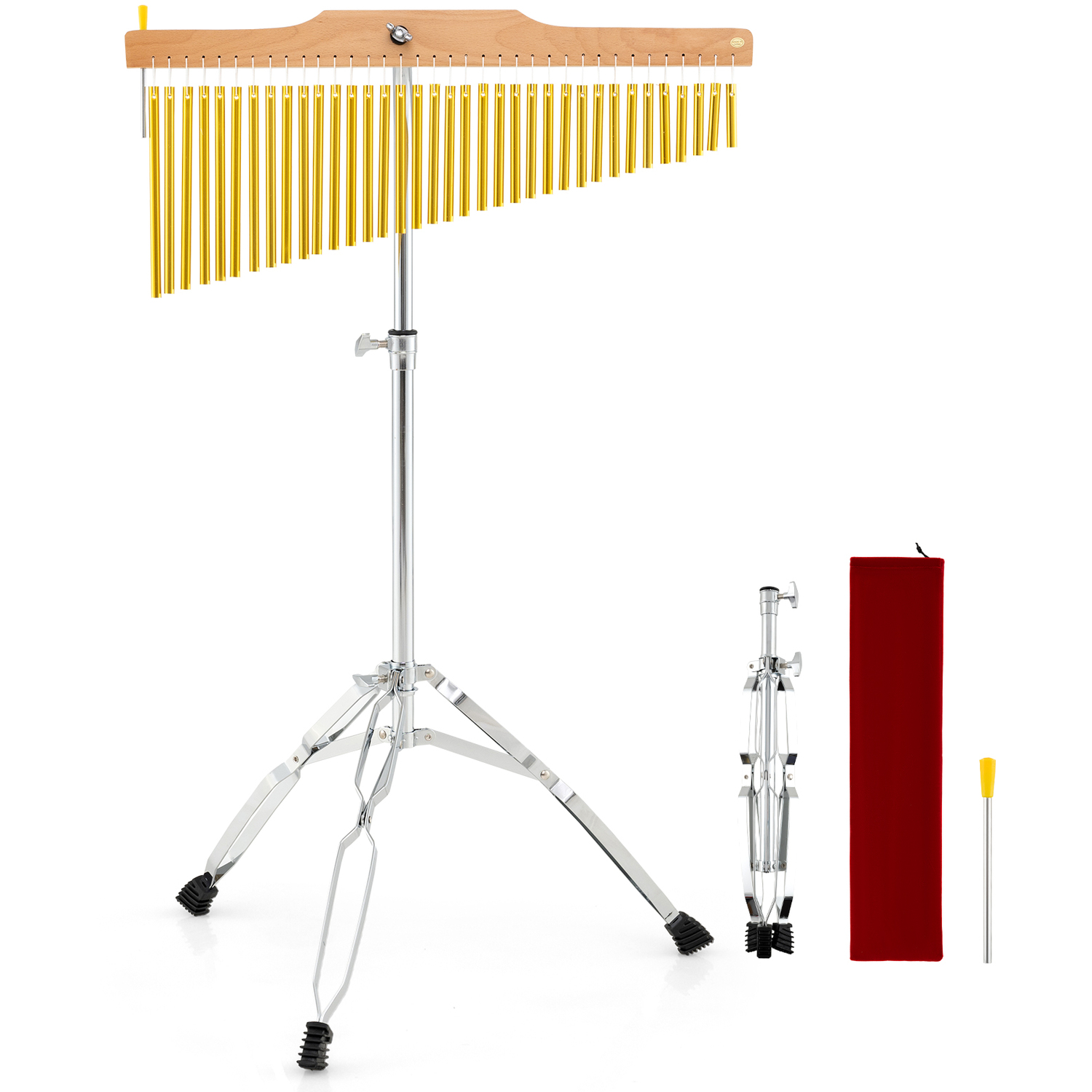 36-Bar Chimes Percussion Instrument - Gold