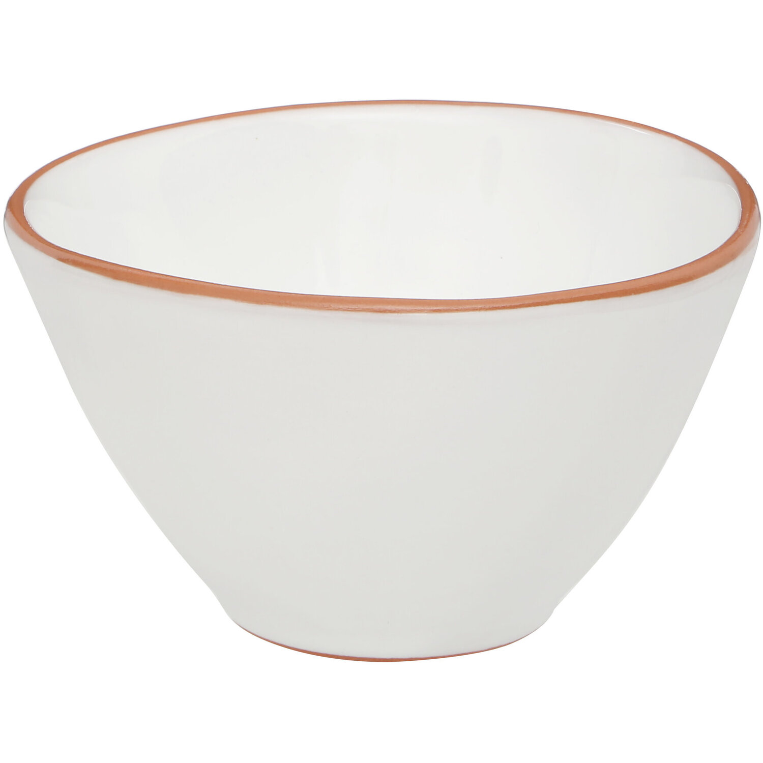 Calisto Terracotta White Glazed Cereal Bowl - White