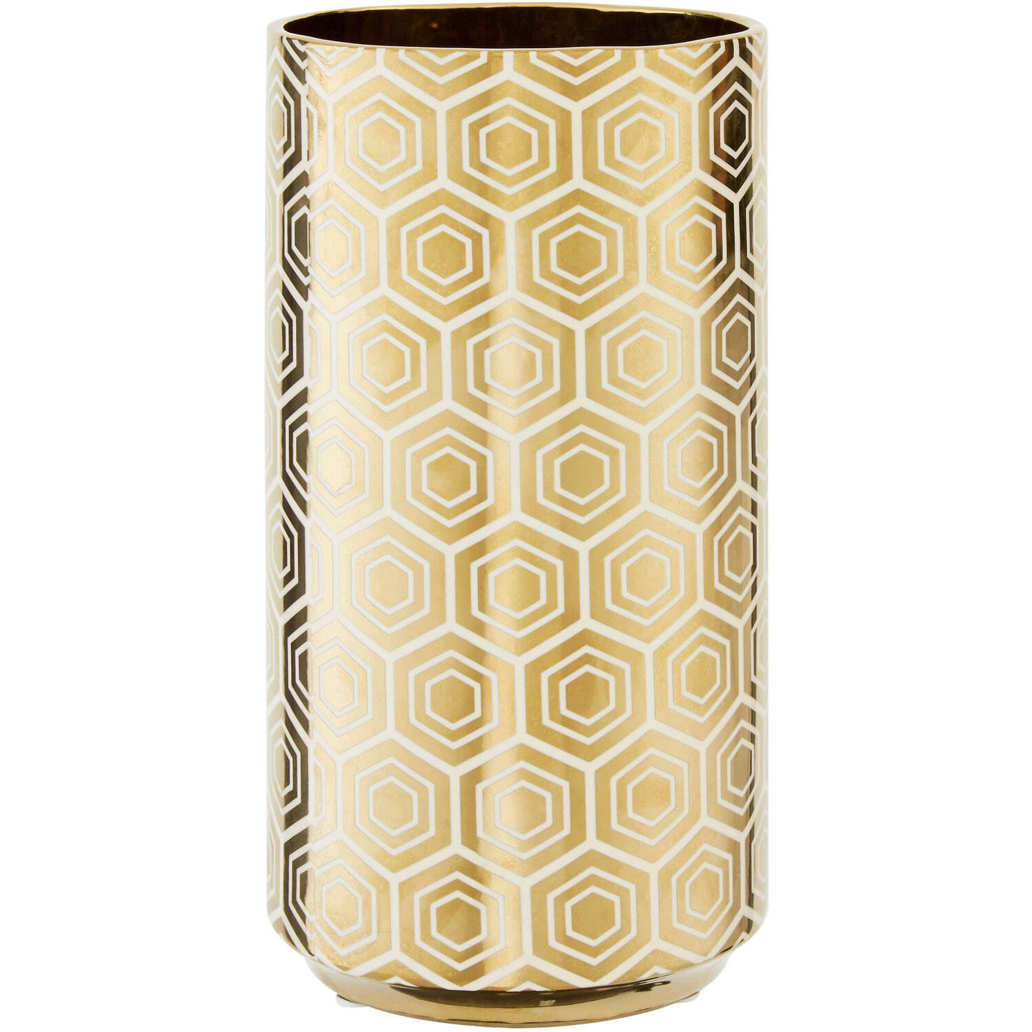 Fabia Black Small Step Design Vase - Stoneware 100%