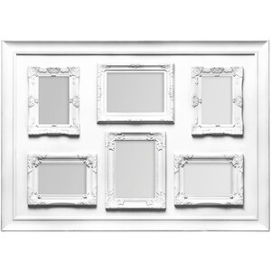 Maren White Contemporary 6 Photo Frame