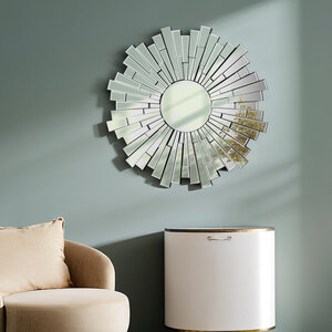 Gail 3 Panel Wall Mirror with Ash Wood Frame