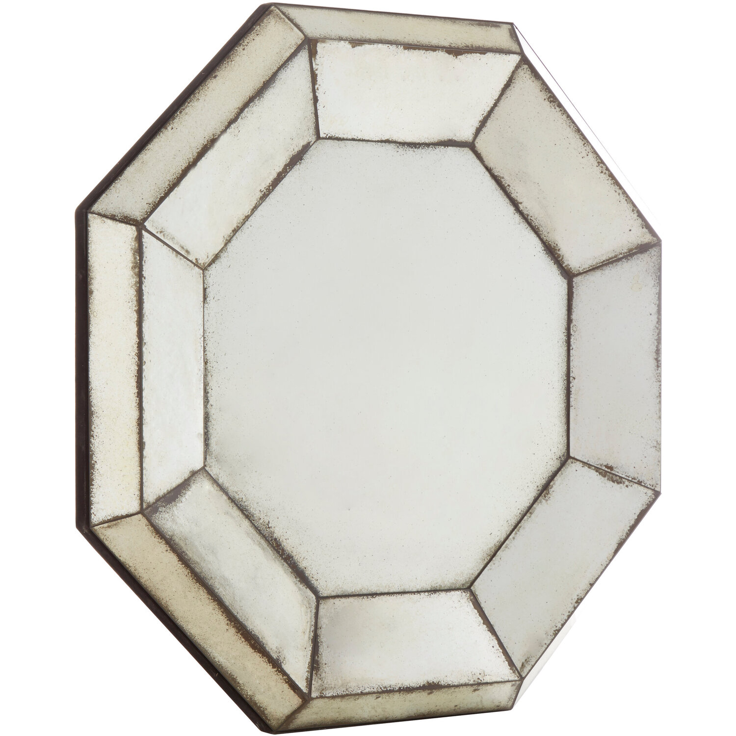Templar Floral Effect Wall Mirror - Silver