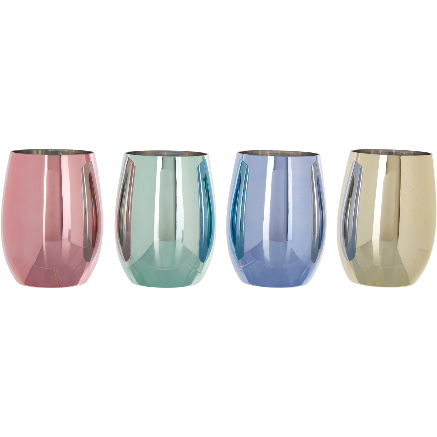 Mimo Set Of 4 Assorted Colours Tumblers - Multicolour