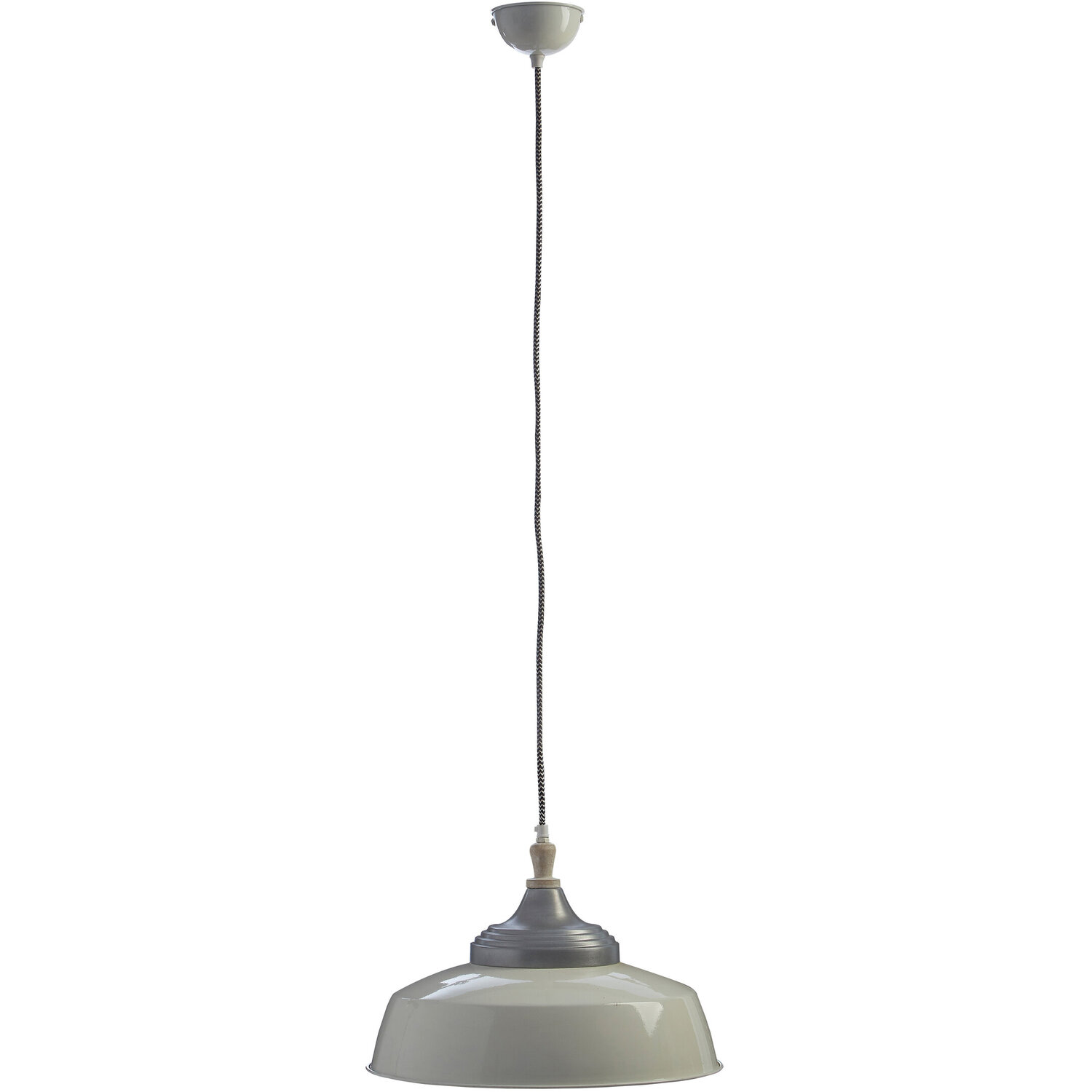 Oslo Large White Bowl Shaped Pendant Light - White