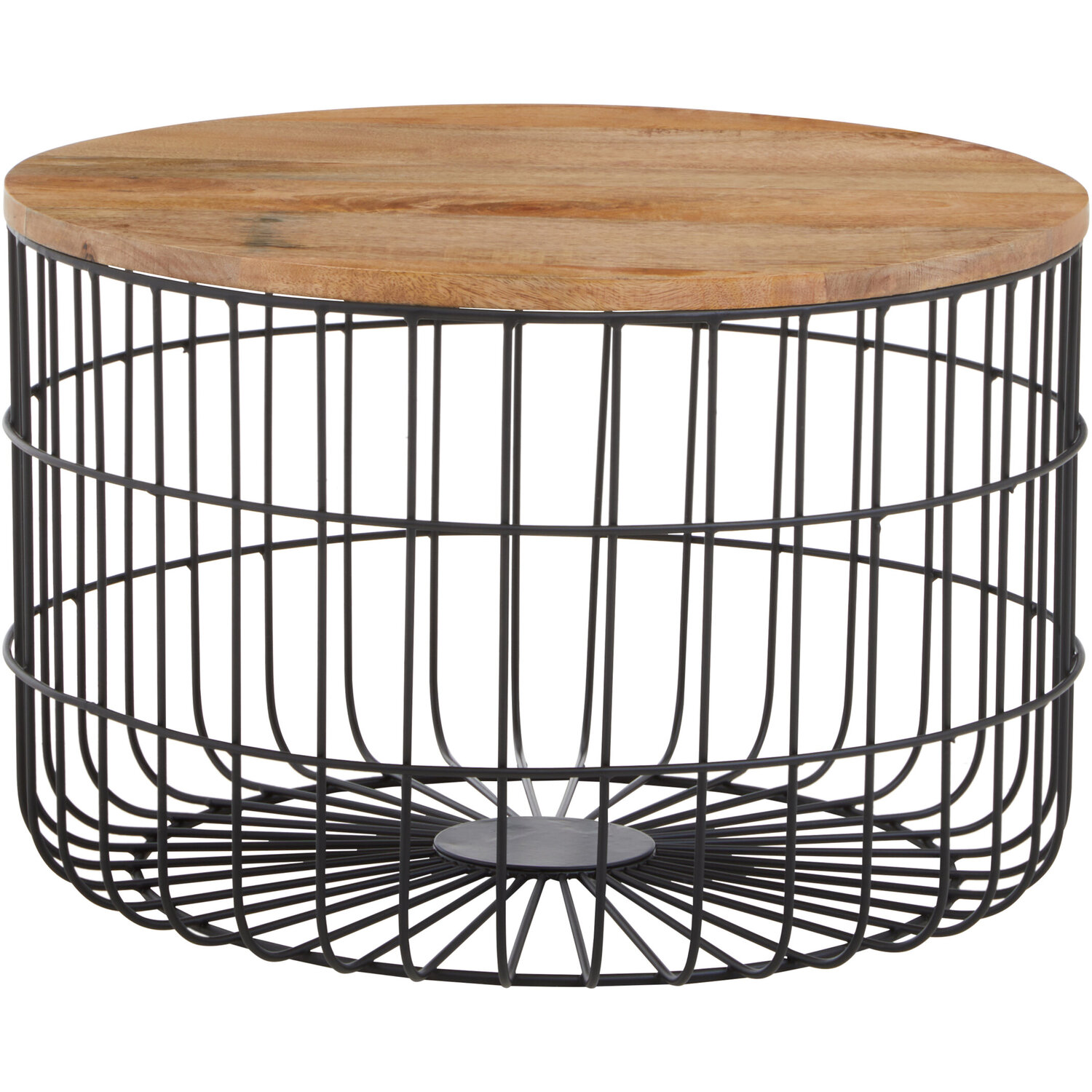 Pali Wooden Top Side Table - Black