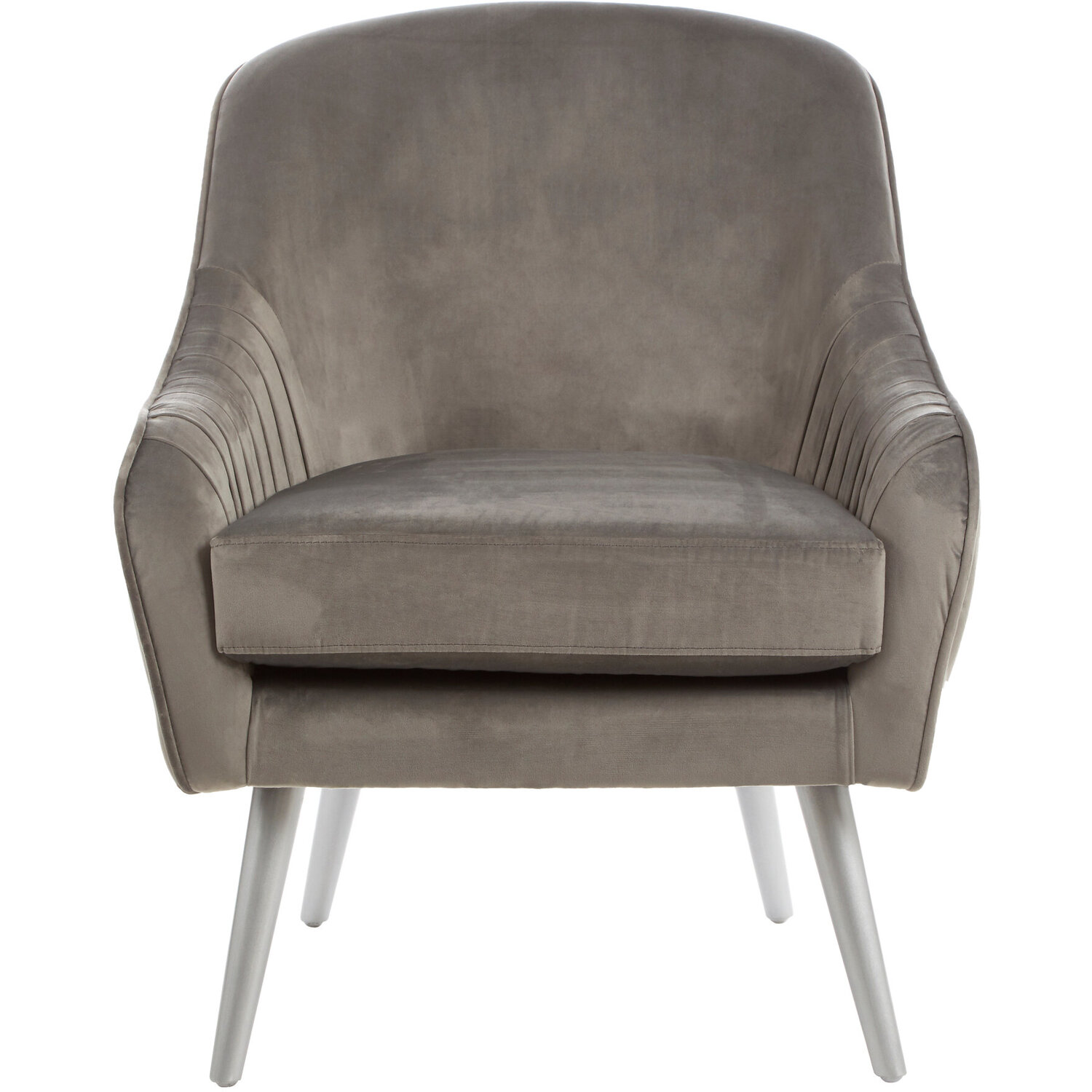 Louxor Grey Velvet Chair - Grey
