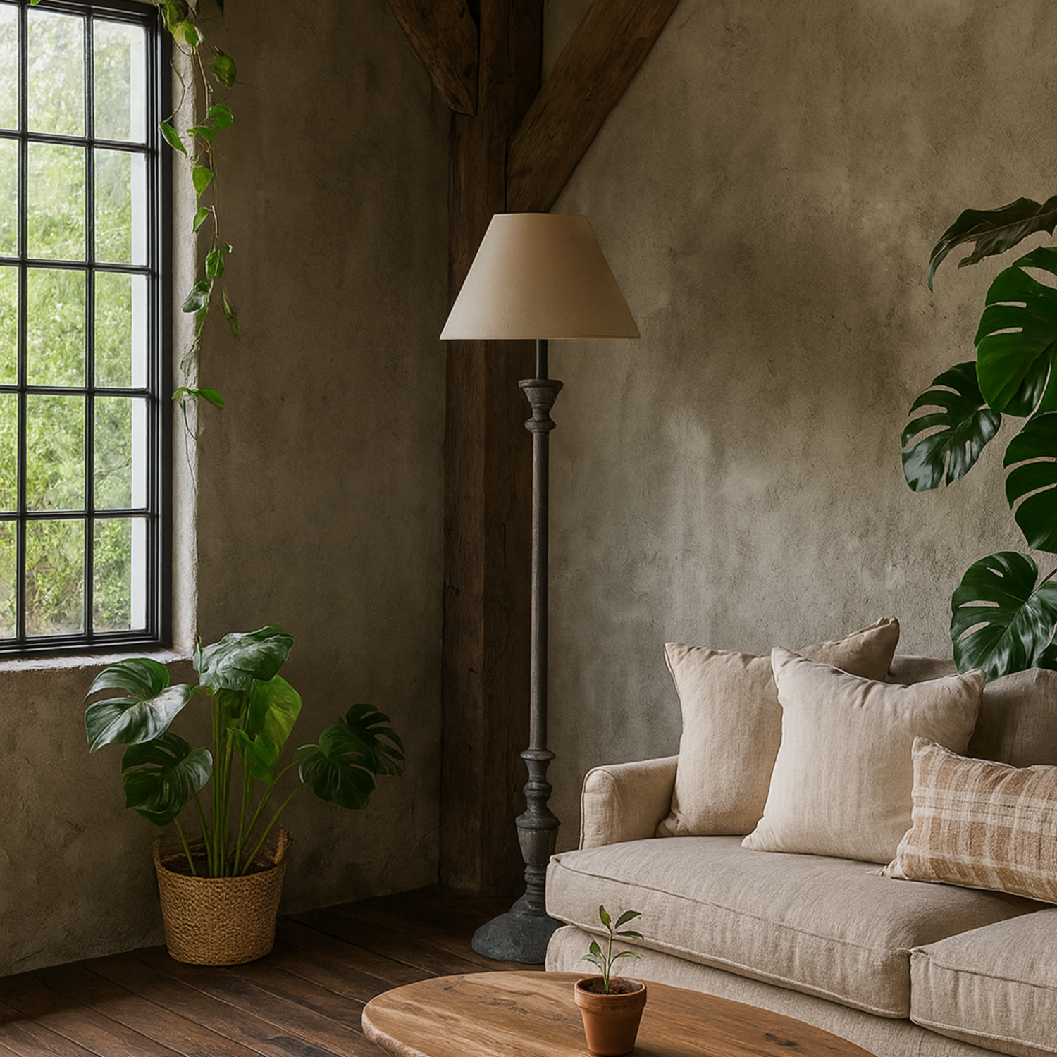 Image of Baux Slim Turned Pillar Floor Lamp&hellip;