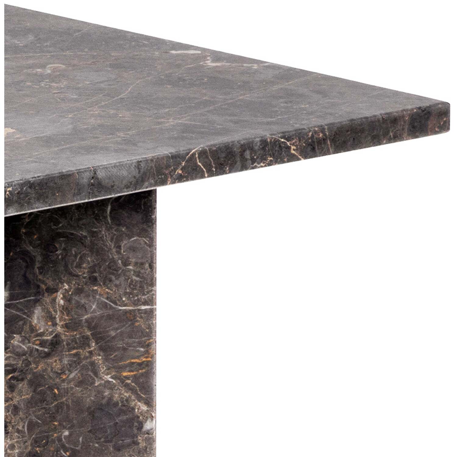 Singapore Marron Marble Rectangular Coffee Table - Brown