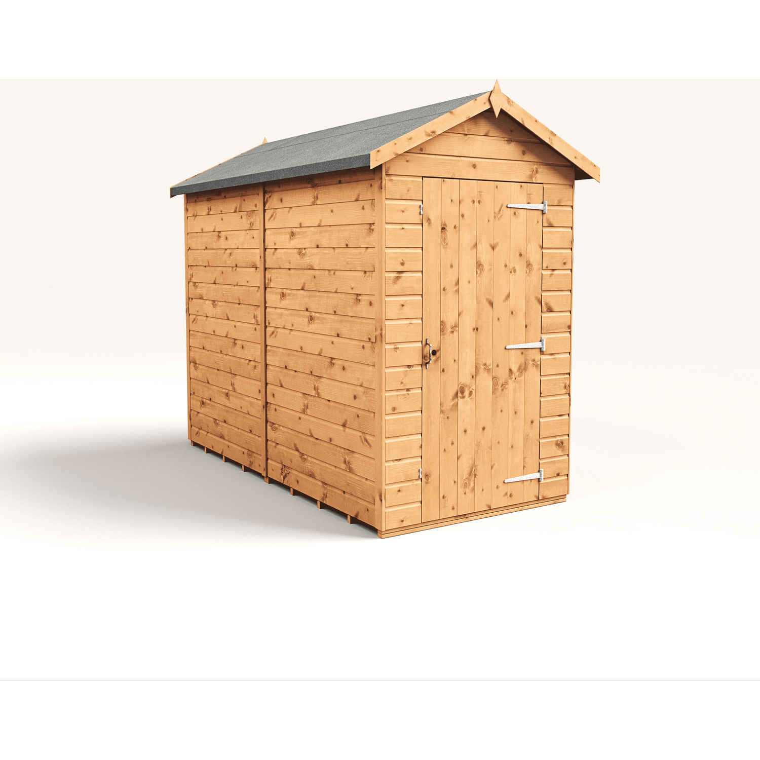 Empire 4x8 Modular Apex Garden Shed with a Single Door - Brown
