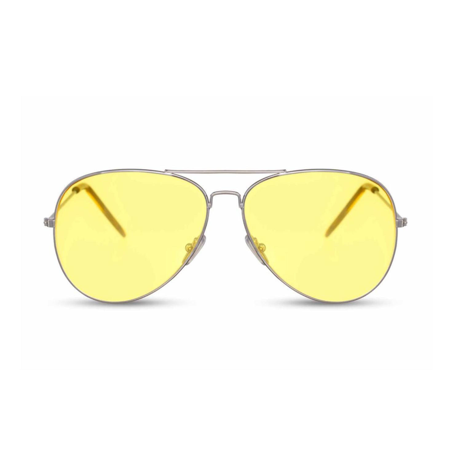 Sunglass Station Sleek Aviator Unisex Sunglasses - Silver
