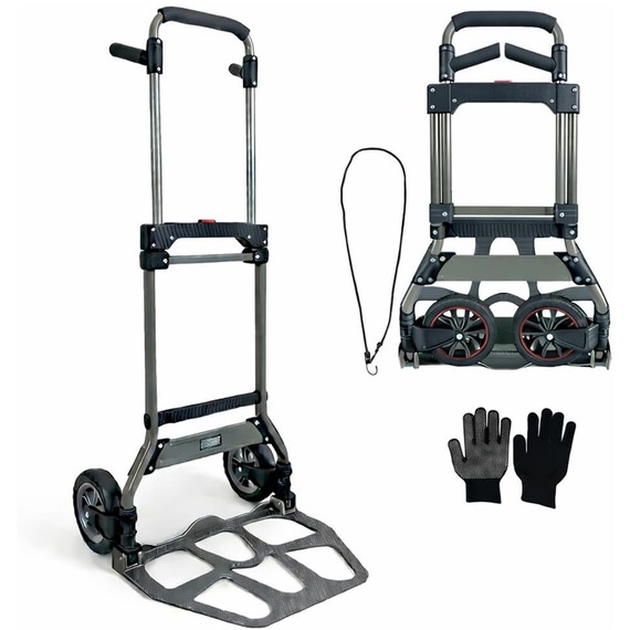 Folding Hand Trolley Heavy Duty Steel Aluminium Cart 150kg Capacity