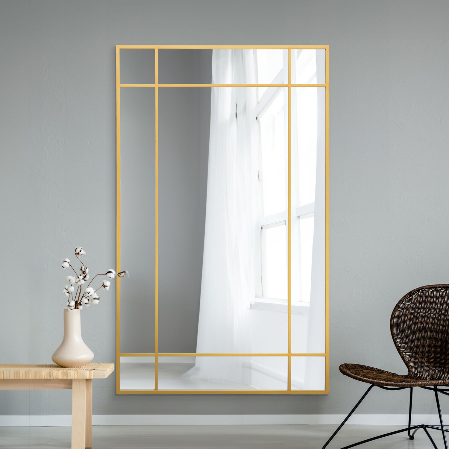 Image of Wenestra Contemporary Wall Leaner Mirror -&hellip;