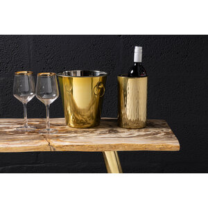 Mixology Hammered Gold Finish Wine Cooler