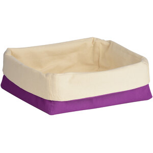 Purple And Cream Large Bread Basket