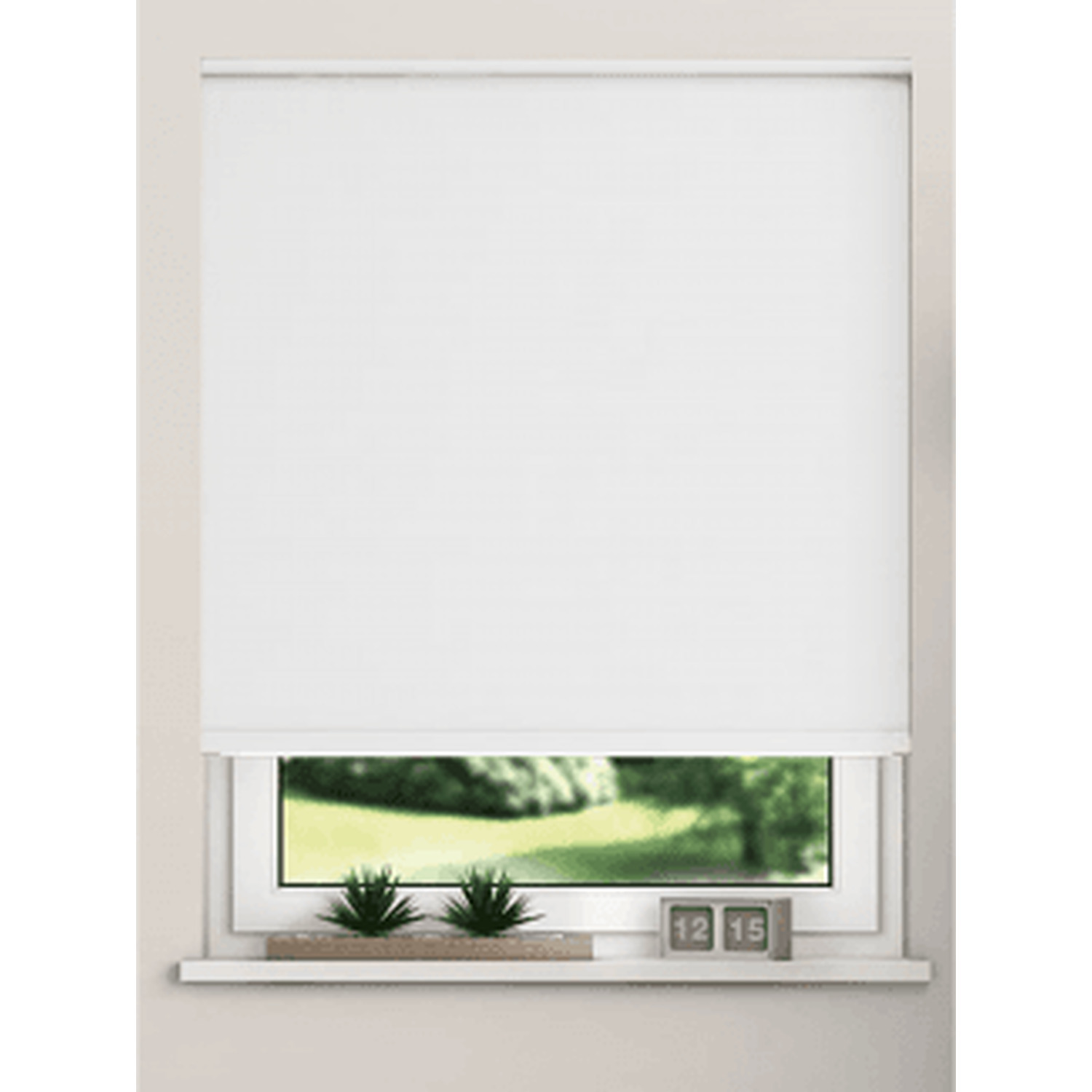Newedgeblinds Thermal Blackout Roller Blinds - White / 80Cm
