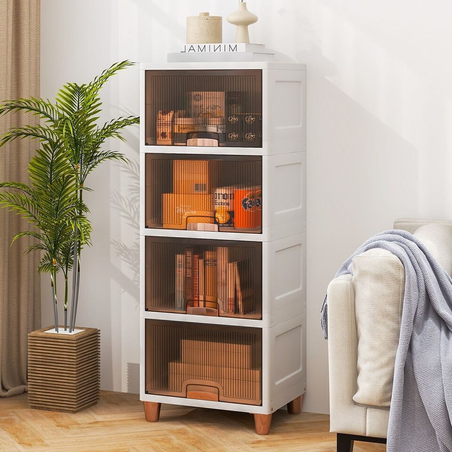 4-Tier Stackable Storage Boxes