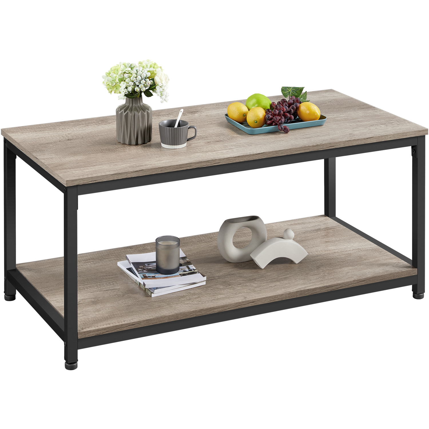 Yaheetech Industrial Coffee Table - Grey