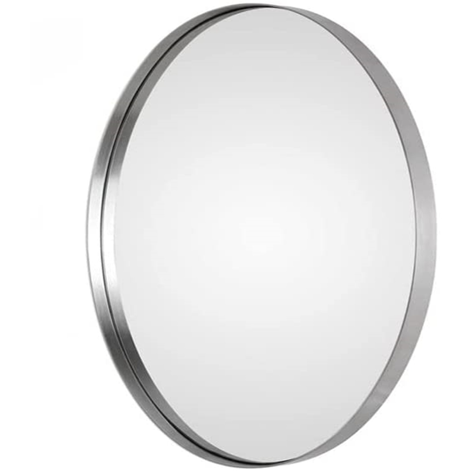 Image of Round Wall Mirror Silver Deep Aluminium&hellip;