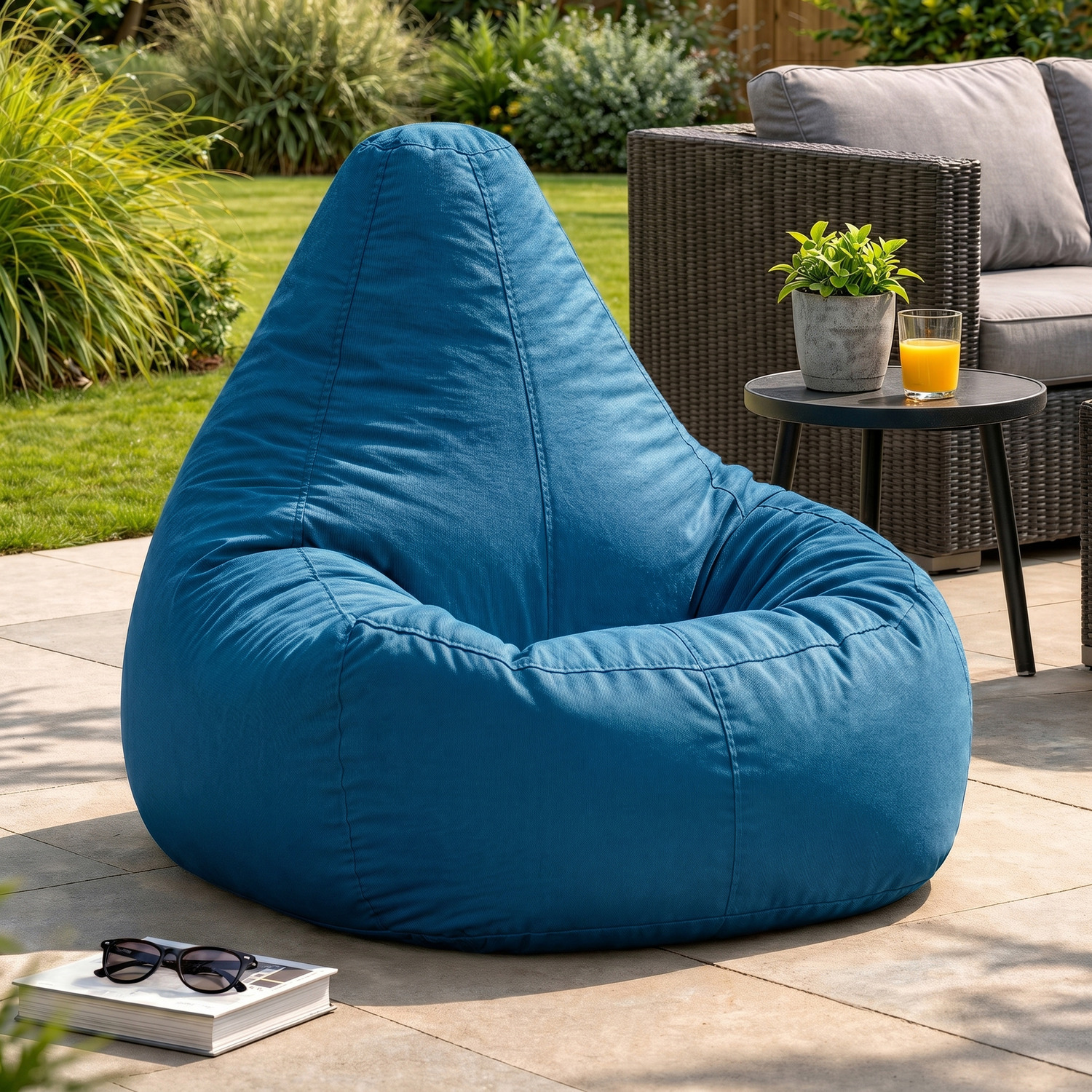 icon Dalton High Back Adult Gaming Indoor Outdoor Bean Bag Chair - Teal