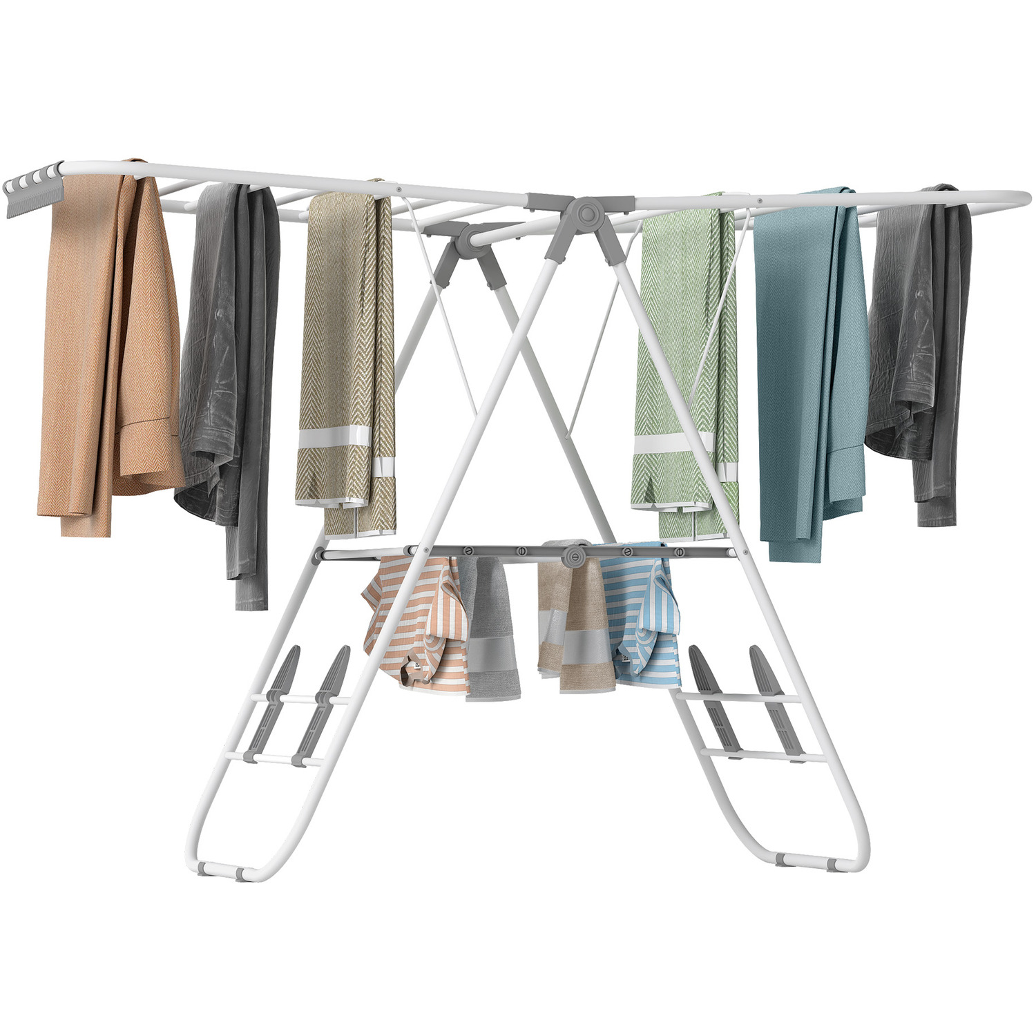 SONGMICS Adjustable Clothes Drying Rack