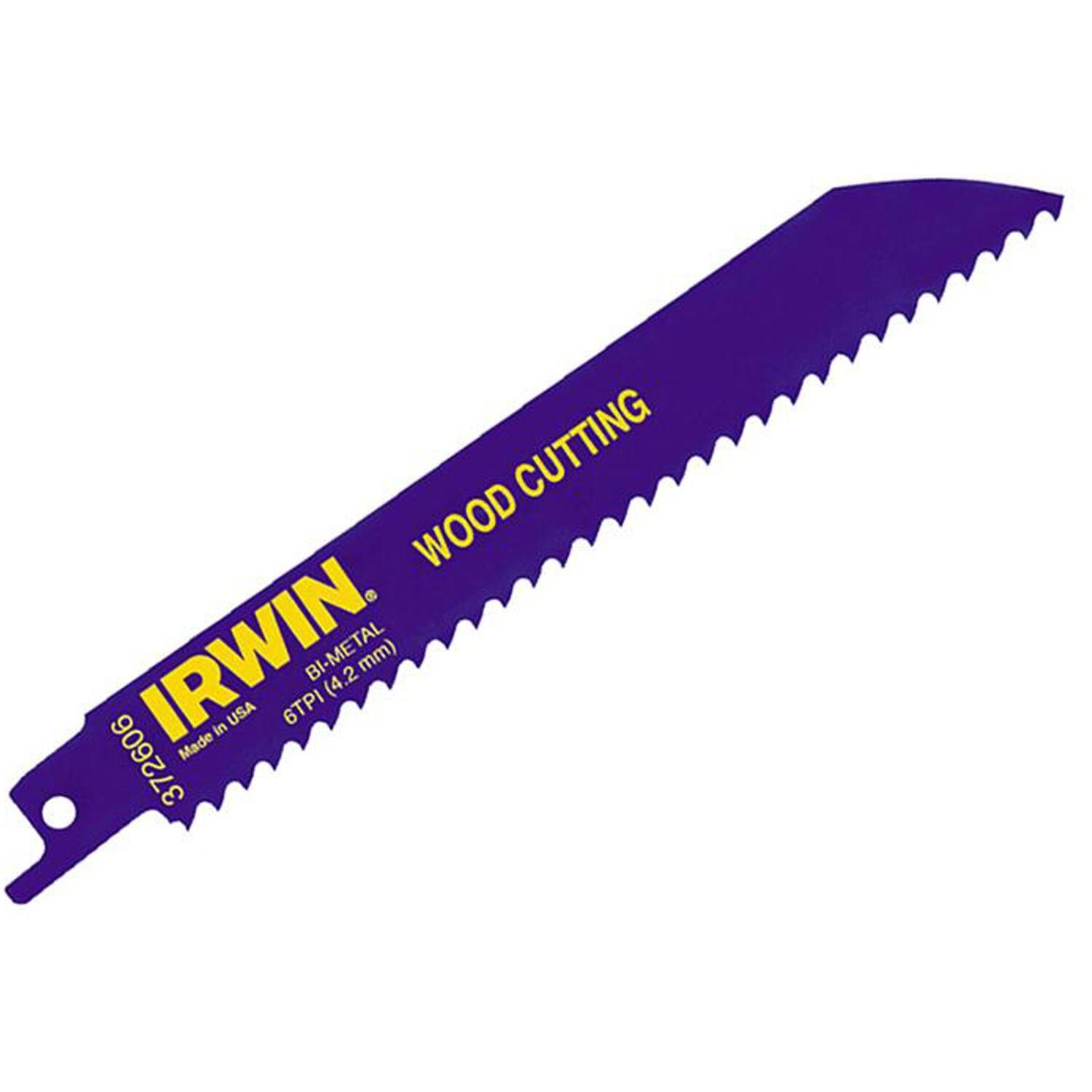 IRWIN® 606R 150mm Sabre Saw Blade Fast Cutting Wood Pack of 5 IRW10504150 - Image 8