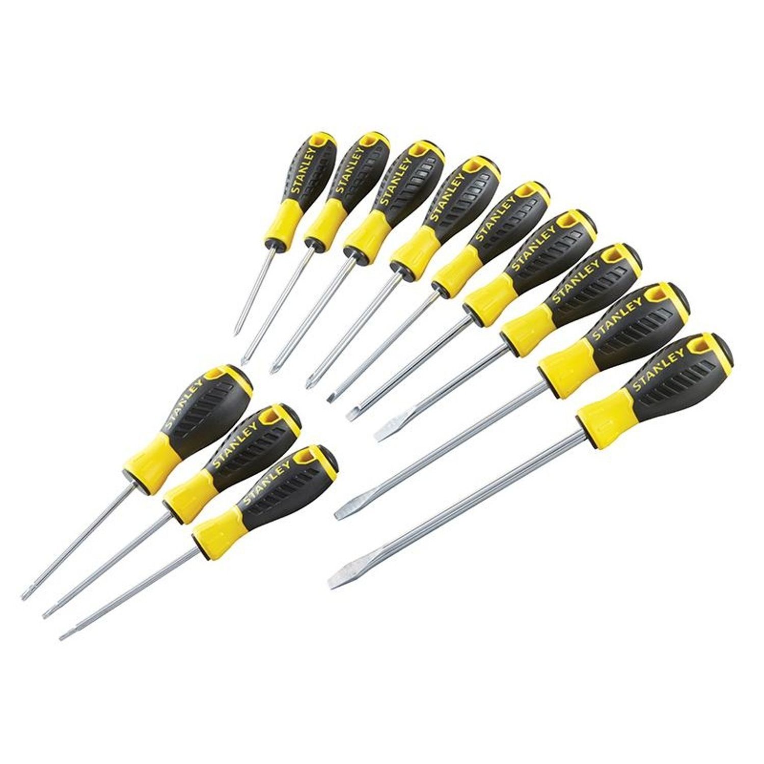 Stanley Hand Tools 0-60-212 Essential Screwdriver Set, 12 Piece - Multi Colour