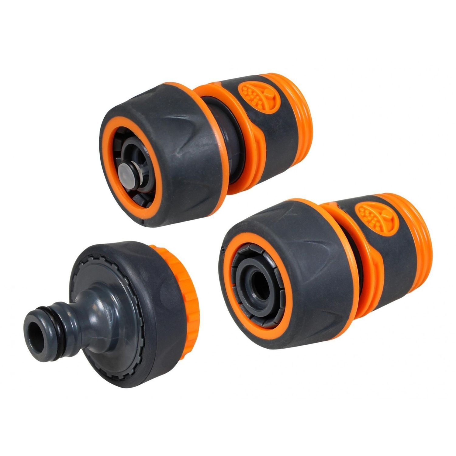 Faithfull 3/4In Plastic Hose Fittings Kit, 3 Piece - Multi Colour