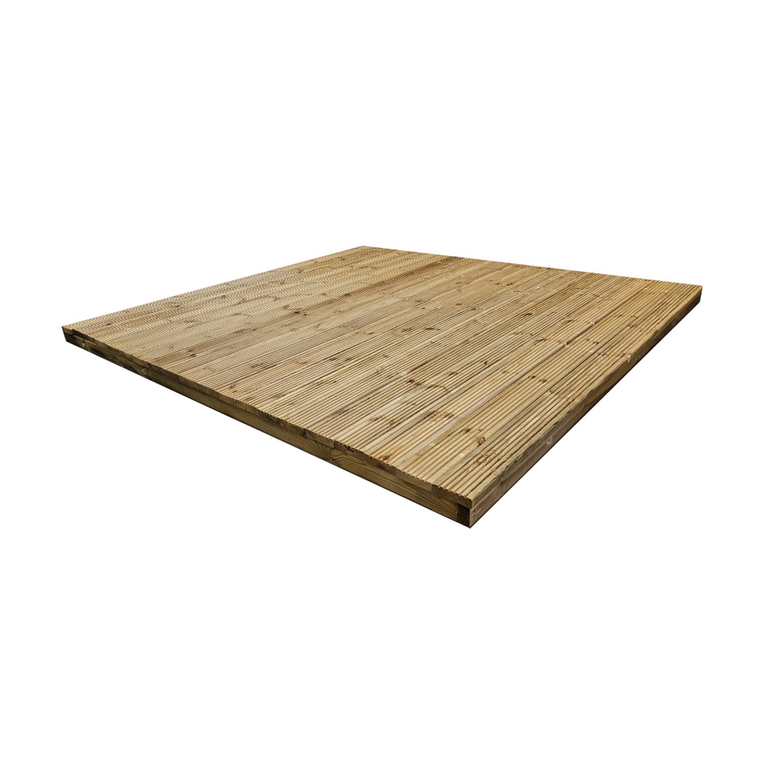 Snowdon Timber Treated Premium Decking Kit (H) 123mm (L) 2.4m (W) 2.4m, Green