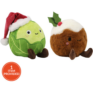 Xmas Pudding or Sprout Plush Toy