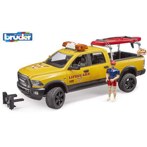 Bruder RAM 2500 Power Wagon Lifeguard with Figure & Stand-Up Paddleboard Rescue Vehicle Playset