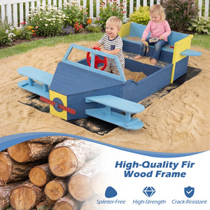 Large Wooden Kids Sandbox