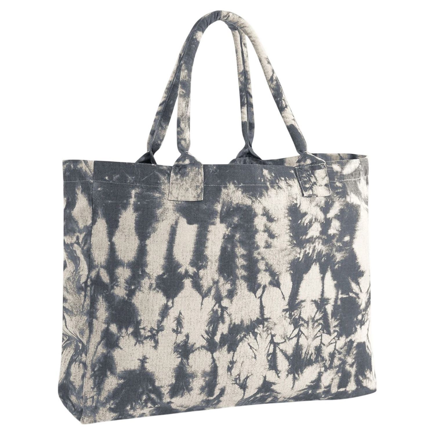 Westford Mill Tie Dye Canvas Tote Bag - Natural Black