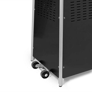 BU-KO Patio Gas Heater 13kW Stainless Steel Pyramid with Bluetooth and Cover