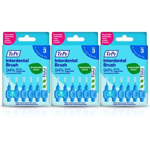 Tepe Interdental Brush Blue 0.60mm - Pack of 3