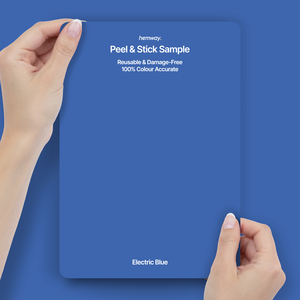 Hemway Interior Paint Sample, Electric Blue, Peel & Stick Swatch
