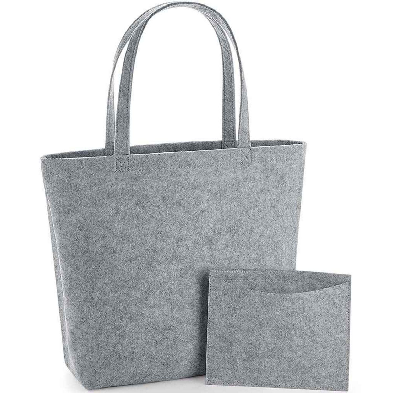 Bagbase Felt Shopper - Grey Melange