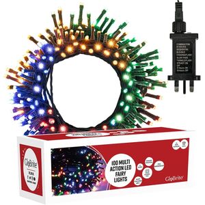 GloBrite 100 LED Christmas Lights 8 Modes - Multi-Coloured