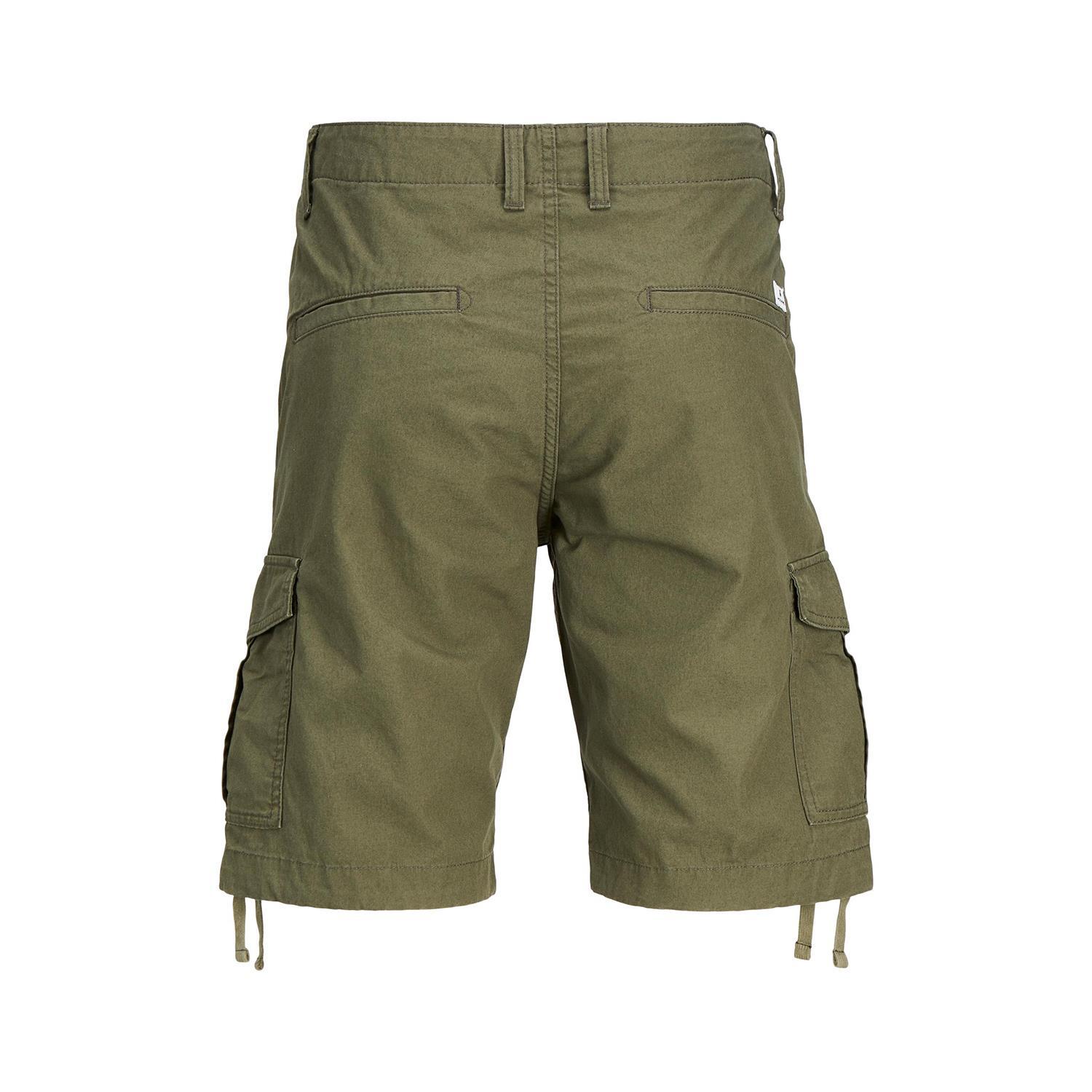Jack & Jones Mens Charlie Dave Cargo Shorts olive Cotton - Size Small - Image 2