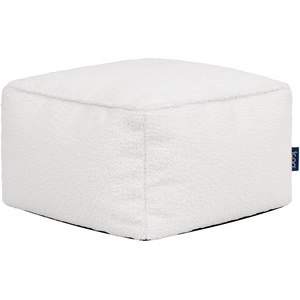 icon Amara Boucle Square Footstool Bean Bag, Cream