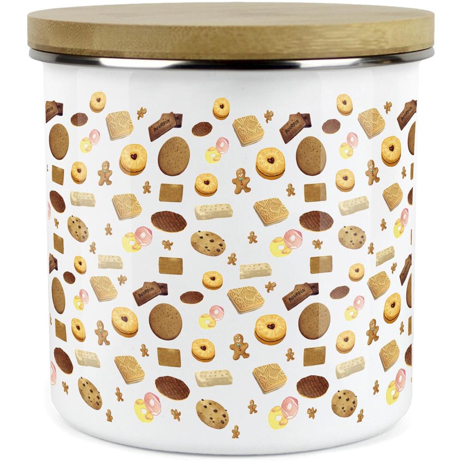 Purely Home Custard Cream Biscuit Small Storage Canister - White