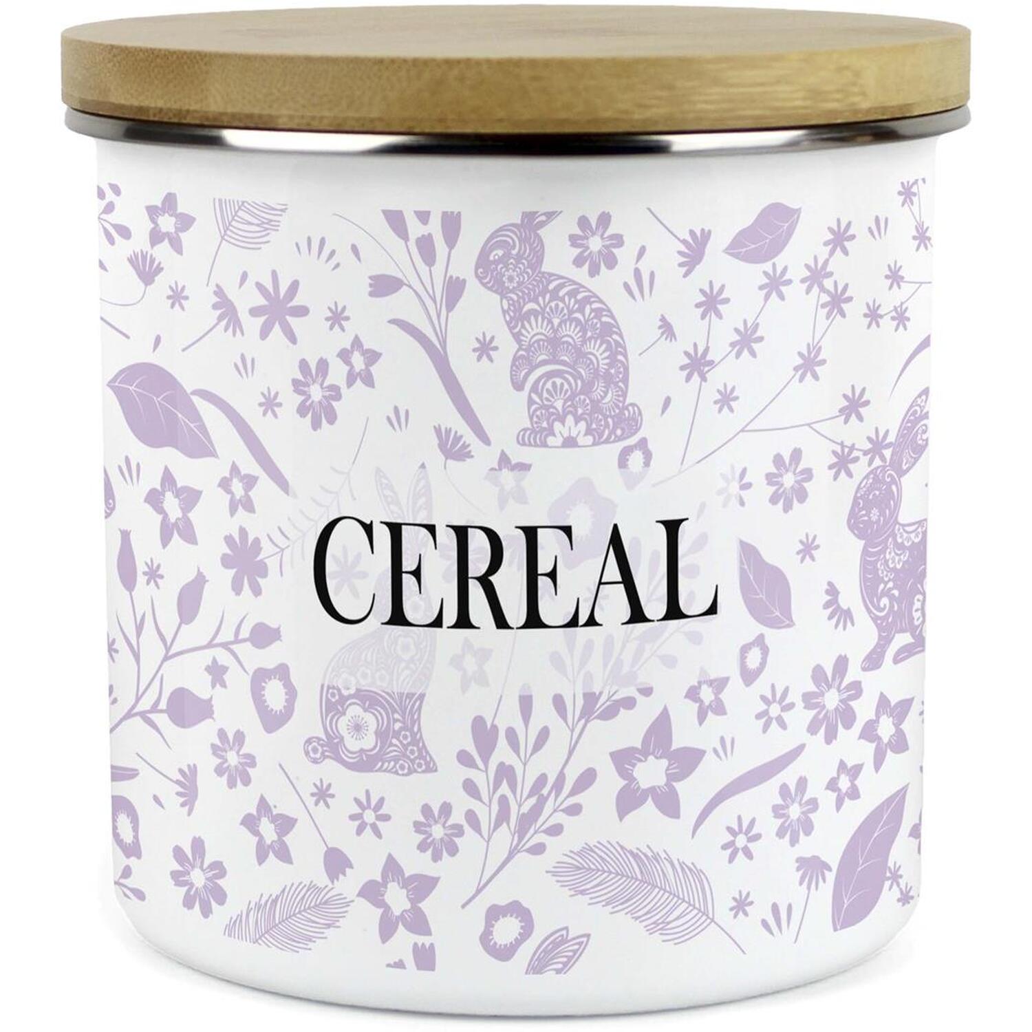 Purely Home Lilac Wild Rabbits Large Kitchen Storage Canister - Blue