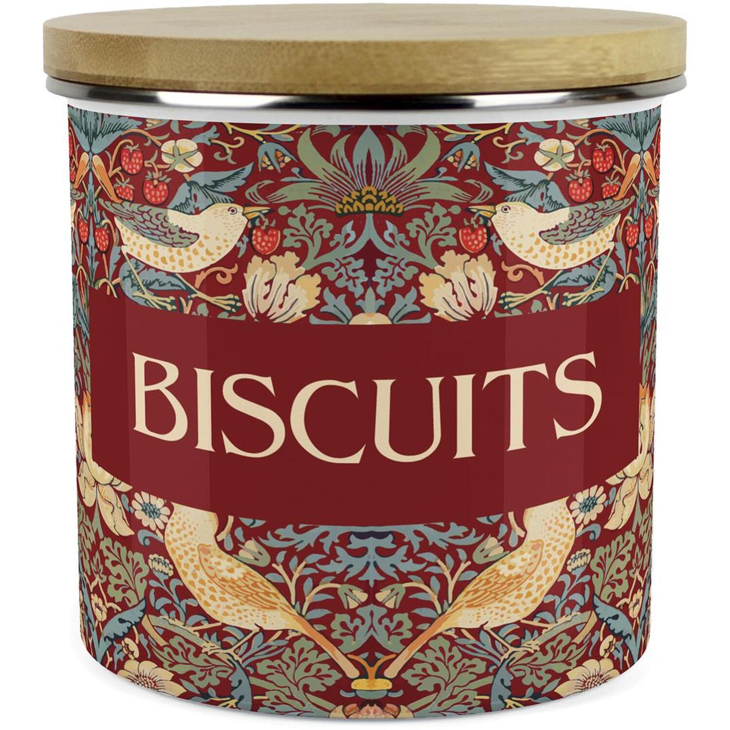 Purely Home Red Strawberry Thief Large Kitchen Storage Canister - Red