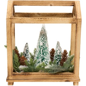 LED Wooden Framed Floristry Scene