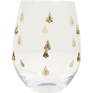 3D Gold Tree Glass Tumbler
