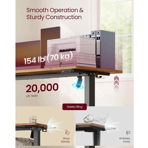 Electric Height Adjustable Desk Memory, Brown